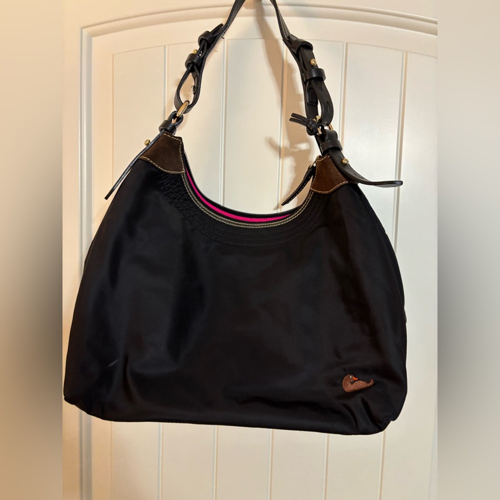 Dooney & Bourke Black and Brown Hobo Bag